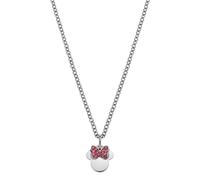Disney Collar Minnie para niña de acero inoxidable y cristal de circonia, talla 35 + 5cm, para chicas