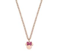 Disney Collar Minnie para niña de acero inoxidable y cristal de circonia, talla 35 + 5cm, para chicas