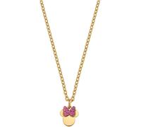 Disney Collar Minnie para niña de acero inoxidable y cristal de circonia, talla 35 + 5cm, para chicas