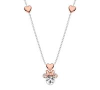 Disney Collar Minnie para Niña de plata 925 con Circonitas, Talla única, Plata esterlina, Joyas