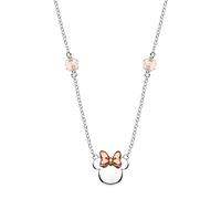 Disney Collar Minnie para Niña de plata 925 con Circonitas, Talla única, Plata esterlina, Joyas