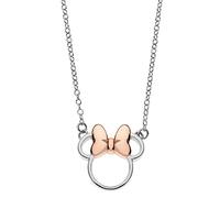 Disney Collar Minnie y Mickey para niña de plata 925 y circonitas, joyas