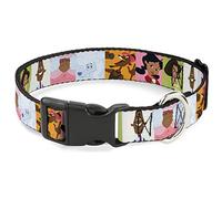 Disney Collar para Mascotas, Collar de Perro, Hebilla de plástico, Poses de Bloque de Personajes de The Proud Family, 13 a 17 Pulgadas, 1.5 Pulgadas de Ancho