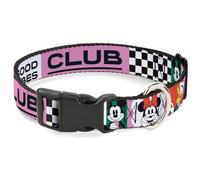 Disney Collar para mascotas, collar de perro, hebilla de plástico, Sensational Six Good Vibes Club, bloques de posición, multicolor, 8.5 a 12 pulgadas, 0.5 pulgadas de ancho