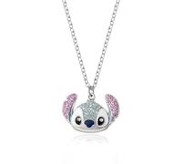 Disney Collar Lilo & Stitch - Collar con colgante de puntada de 16 pulgadas + 2 pulgadas - Joyería de puntada - Producto oficial, Moderno, Cristal