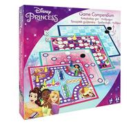 Disney Compendio de Juegos de Princesas, Disfruta de 4 Juegos de Mesa, Nueve Morris para Hombres, Corrientes de Aire, Ludo, Juego de escaleras, Gran Regalo para niños a Partir de 5 años