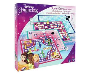 Disney Compendio de Juegos de Princesa, Disfruta de 4 Juegos de Mesa, Nueve Morris para Hombre, Corrientes de Aire, Ludo, Juego de escaleras, Gran Regalo para niños a Partir de 5 años