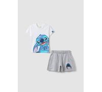 DISNEY, Conjunto Ajustado En Algodón Elástico Multicolor Para Niñas Con Stitch, Niña, Blanco/gris, Talla: 11-12