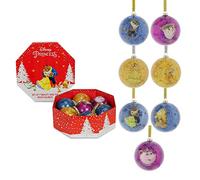 Disney Conjunto de 7 adornos colgantes de Navidad de La Bella y la Bestia, bolas para decorar el árbol