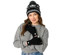 Disney Conjunto de gorro de punto y guante para mensajes de texto Mickey Minnie Skellington, jack skellington, Talla única