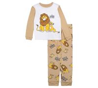 Disney Conjunto de pijama de 2 piezas para niños, de algodón, suave y lindo, para niños, de Simba Mufasa, 4 años, Simba Mufasa, 4 años