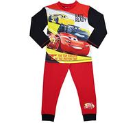 Disney Conjunto de pijama de manga larga para niños Cars, Nightfire/Negro, 7-8 años