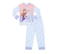 Disney Conjunto de pijama largo Frozen para niñas, azul, 2-3 Años