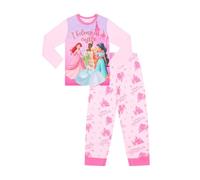 Disney Conjunto de pijama largo para niñas con texto en inglés "I Belong In A Castle", rosa, 5-6 años