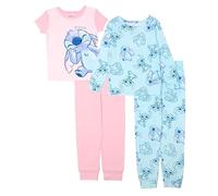 Disney Conjunto de pijama para niña (4 unidades), Smile Stitch, 4 años