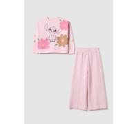 DISNEY, Conjunto De Sudadera Y Pantalón Rosa De Mezcla De Algodón Para Niña, Ajuste Regular, Niña, Rosa pastel, Talla: 7-8