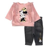 Disney Conjunto Minnie Bebe Overalls, Rosa, 3 Meses Unisex Baby