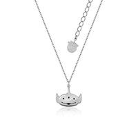 Disney Couture Kingdom Pixar Toy Story - Collar alienígena chapado en oro blanco, Oro Blanco