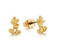 Disney Couture - Pendientes chapados en oro con diseño de Mickey Mouse