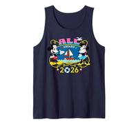 Disney Cruise Family Group Vacation Matching All Aboard 2026 Camiseta sin Mangas