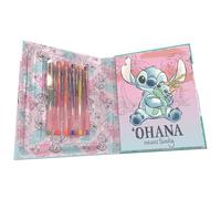 Disney Cuaderno Stitch – 6 bolígrafos de gel – Blíster