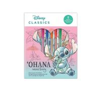 Blister cuaderno + 6 boligrafos gel Stitch Disney