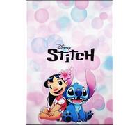 Disney Cuadro de pared o de mesa Serie Cartoon Lilo y Stitch Burbujas, impresión artística sobre madera, 30 x 21 cm