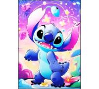 Disney Cuadro de pared o de mesa, serie Cartoon Lilo y Stitch, impresión artística sobre madera, 30 x 21 cm