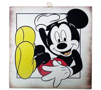 Disney Cuadro Serie Cartoon Mickey Mouse Cuadro Impresión sobre Madera 23x23 cm