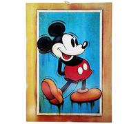 Disney Cuadro Serie Cartoon Mickey Mouse Vintage Impresión sobre Madera 40 x 30 cm
