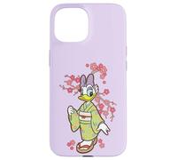 Disney Daisy Duck in Kimono Cherry Blossoms Spring Sakura Carcasa para iPhone 15