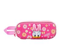 Disney Daisy Happy-Estuche Portatodo 3D Doble, Rosa, 22 x 9.5 cm