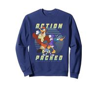 Disney Darkwing Duck Action Packed Crew Sudadera, Unisex para adultos, Azul Marino, M