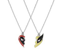 Disney deadpool & wolverine - juego de collar con colgante de corazón
