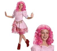 Disney Descendants 4 Bridget - Disfraz juvenil de lujo para Halloween (paquete de disfraz y peluca de Bridget, juvenil pequeña)