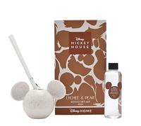 Disney - Difusor perfumado de cerámica blanca de Mickey Mouse con fragancia, lichi y pera, producto oficial de Disney, 11 cm de alto x 14 cm de ancho.