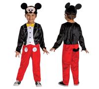 Disney Disfraz de Mickey Mouse para niños, disfraz clásico | Con licencia oficial de Disguise, incluye traje de Mickey Mouse y sombrero suave con orejas dimensionales, para niños de 2