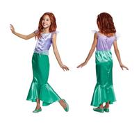 Disney Disfraz Sirenita Niña Clásico Ariel Princesa Sirena para Carnaval y Halloween, 3-4 años
