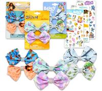 Disney Disney Bluey - Juego surtido de lazos para el pelo para niñas, paquete de accesorios para el cabello Bluey, Moana, Stitch y más | Accesorios para el cabello Disney Bluey para niños y mujeres