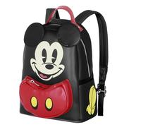 Disney Mochila Heady, 24,5 x 29 cm, Capacidad 8 L, Negro Mickey Mouse