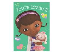 Disney Doc McStuffins parte invitaciones, 8 ct único Disney Jr. Invita a