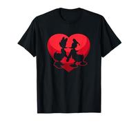 Disney Donald and Daisy Duck Valentine's Day Heart Camiseta