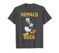 Disney Donald Duck Angry Pose Arms Crossed Graphic Camiseta Camiseta, Hombre, Jaspeado Oscuro, S