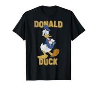 Disney Donald Duck Angry Pose Arms Crossed Graphic Camiseta Camiseta, Hombre, Negro, S
