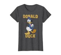 Disney Donald Duck Angry Pose Arms Crossed Graphic Camiseta Camiseta, Mujer, Jaspeado Oscuro, S