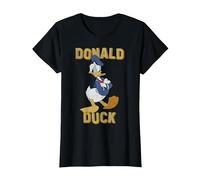 Disney Donald Duck Angry Pose Arms Crossed Graphic Camiseta Camiseta, Mujer, Negro, XL