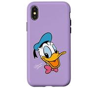 Disney Donald Duck Big Face Retro Character Trip Matching Carcasa para iPhone X/XS