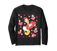 Disney Donald Duck & Friends Valentine's Day Retro Hearts Manga Larga