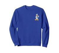 Disney Donald Duck Retro Pose Pocket Logo Sudadera, Unisex para adultos, Azul Real, M
