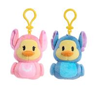 Disney Duckalooz - Paquete combinado de puntada de felpa con clip, Stitch | Tamaño de 4 pulgadas, detalles bordados, clip de pato coleccionable súper suave, paquete combinado
